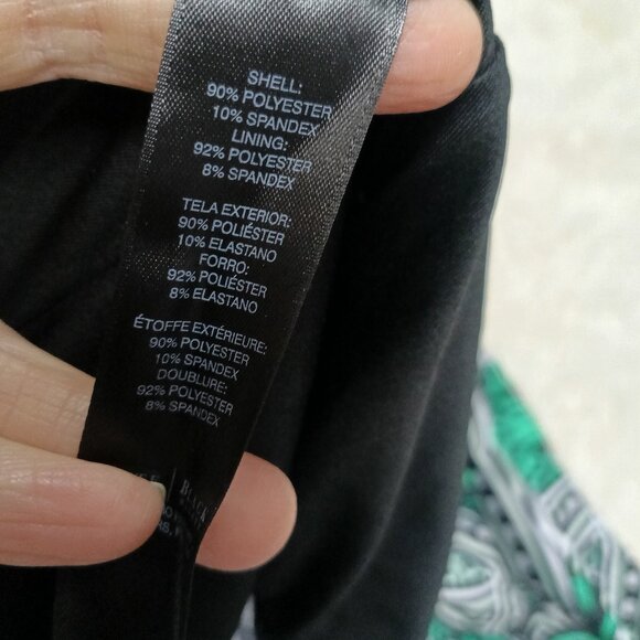 White House Black Market WHBM Teal Geometric Sleeveless Maxi Dress XS - Picture 7 of 7